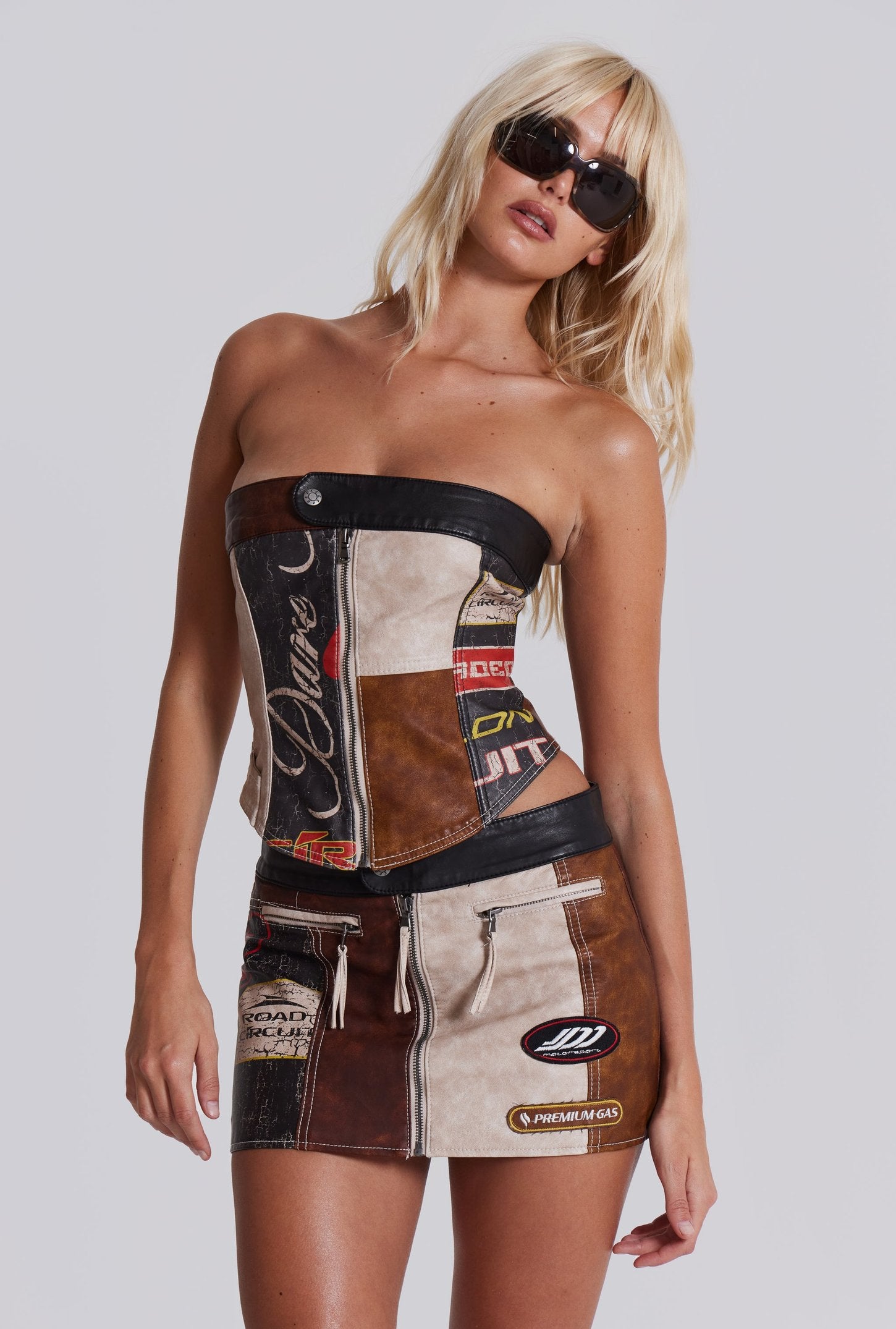 Vegan leather corset