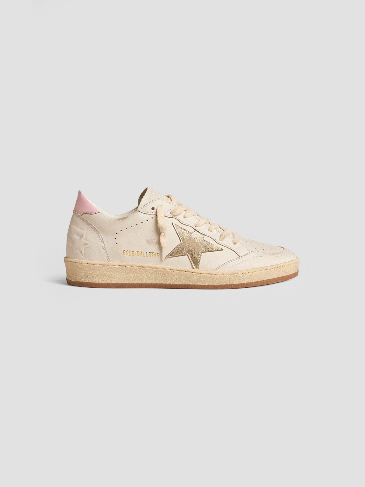 Ball Star with gold foiled leather star and pink leather heel tab