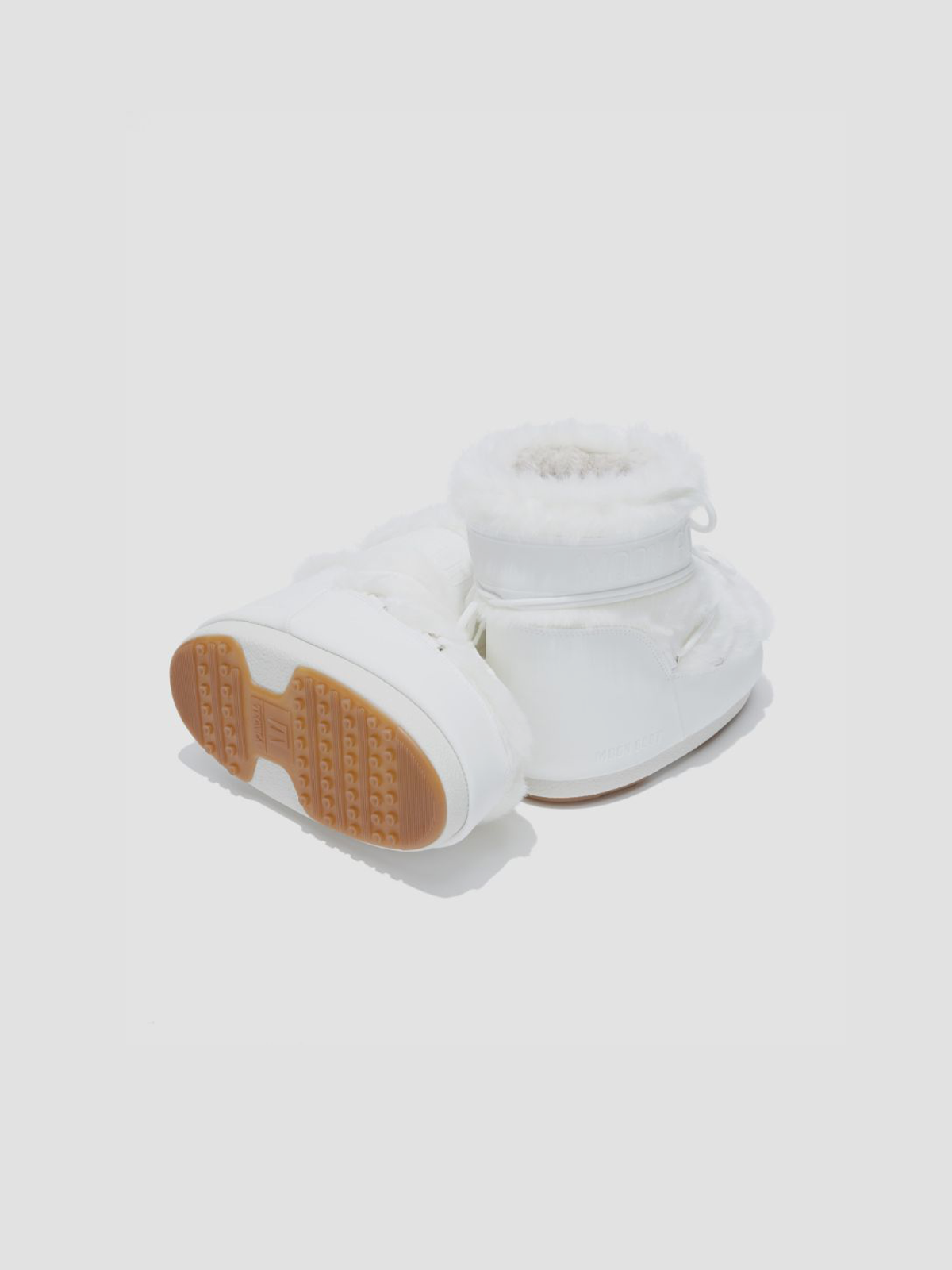 ICON LOW WHITE FAUX-FUR BOOTS