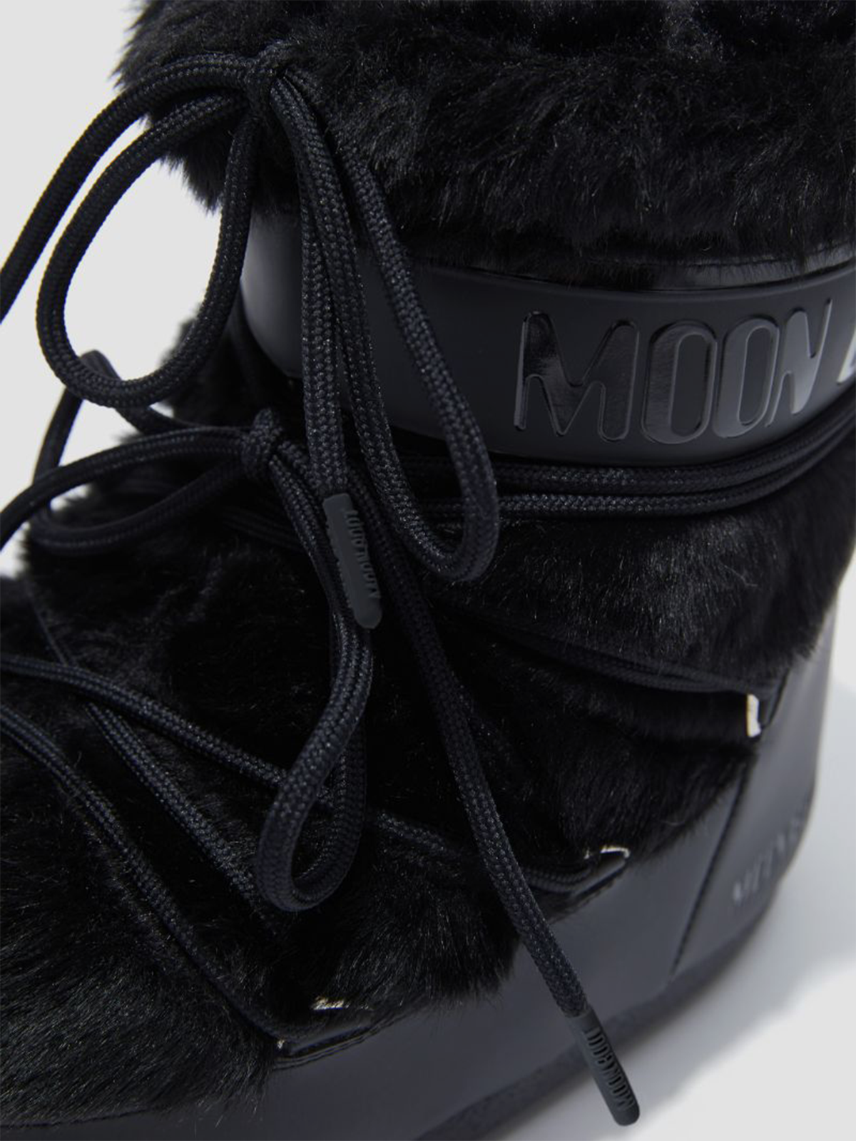 ICON LOW BLACK FAUX-FUR BOOTS