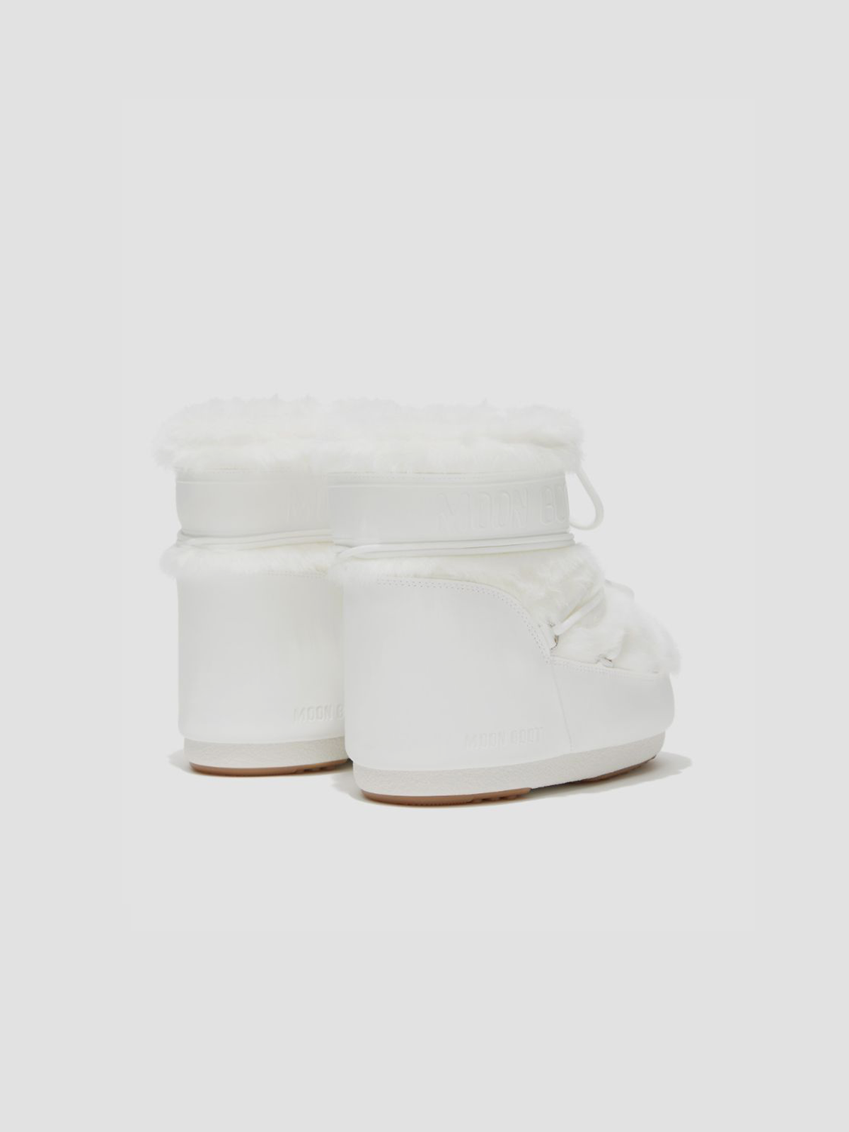 ICON LOW WHITE FAUX-FUR BOOTS