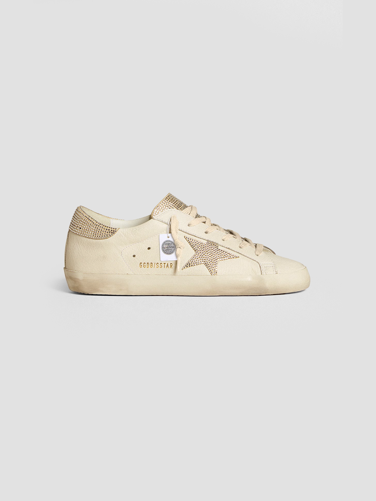 Super-Star in nappa leather with Swarovski crystal star and heel tab