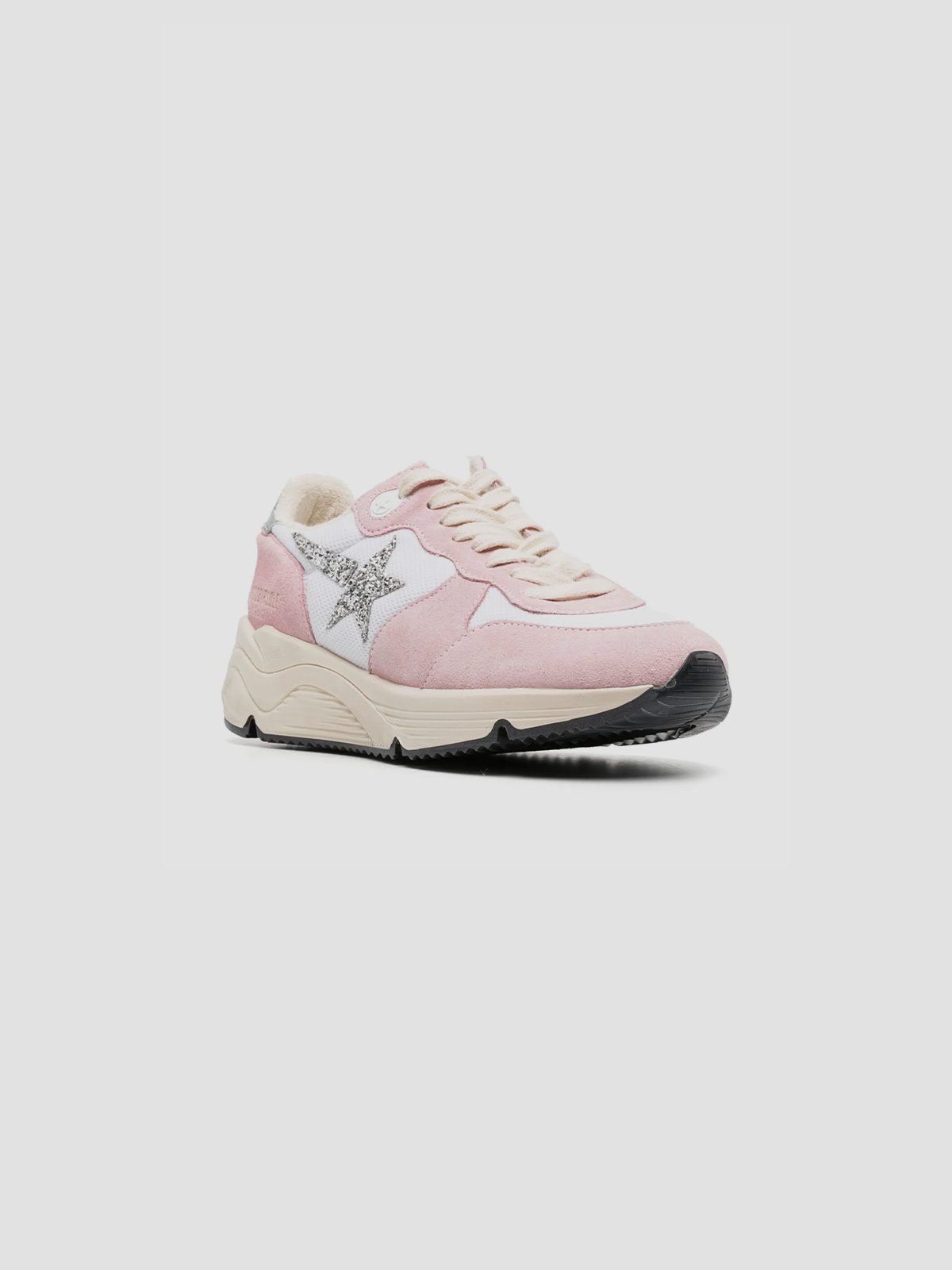 Pink Running-Sole suede sneakers