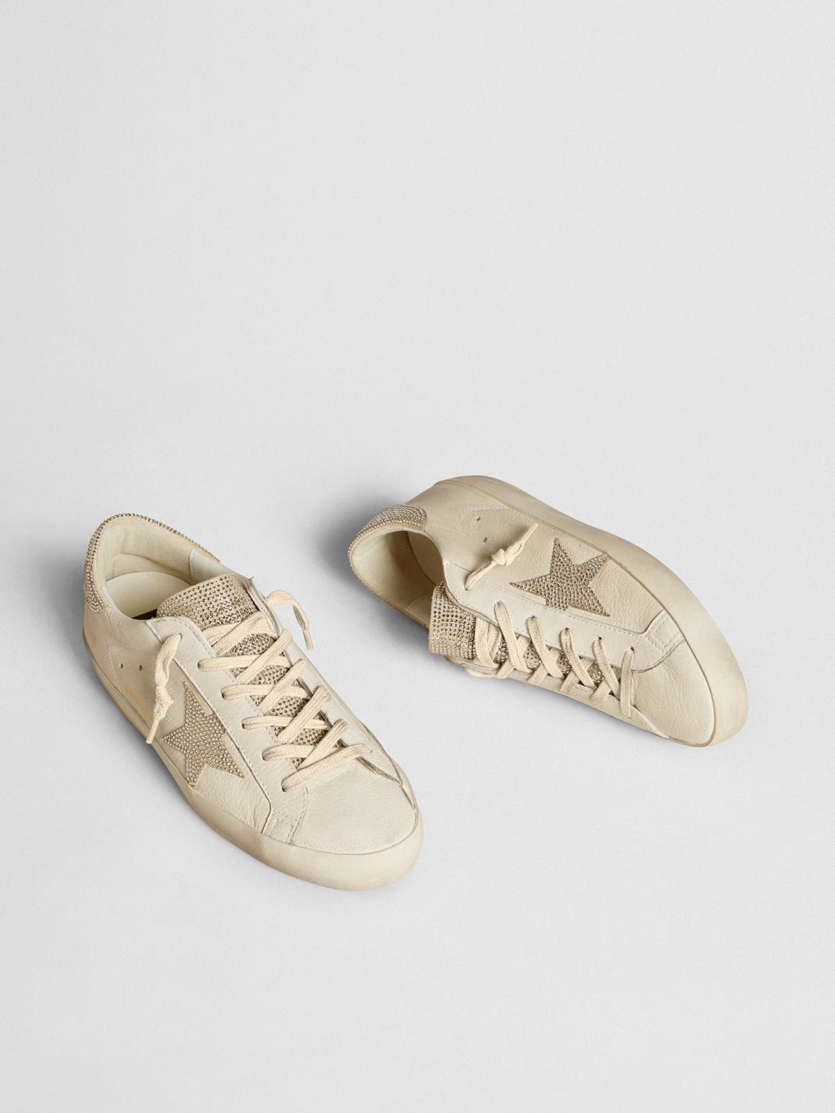 Super-Star in nappa leather with Swarovski crystal star and heel tab