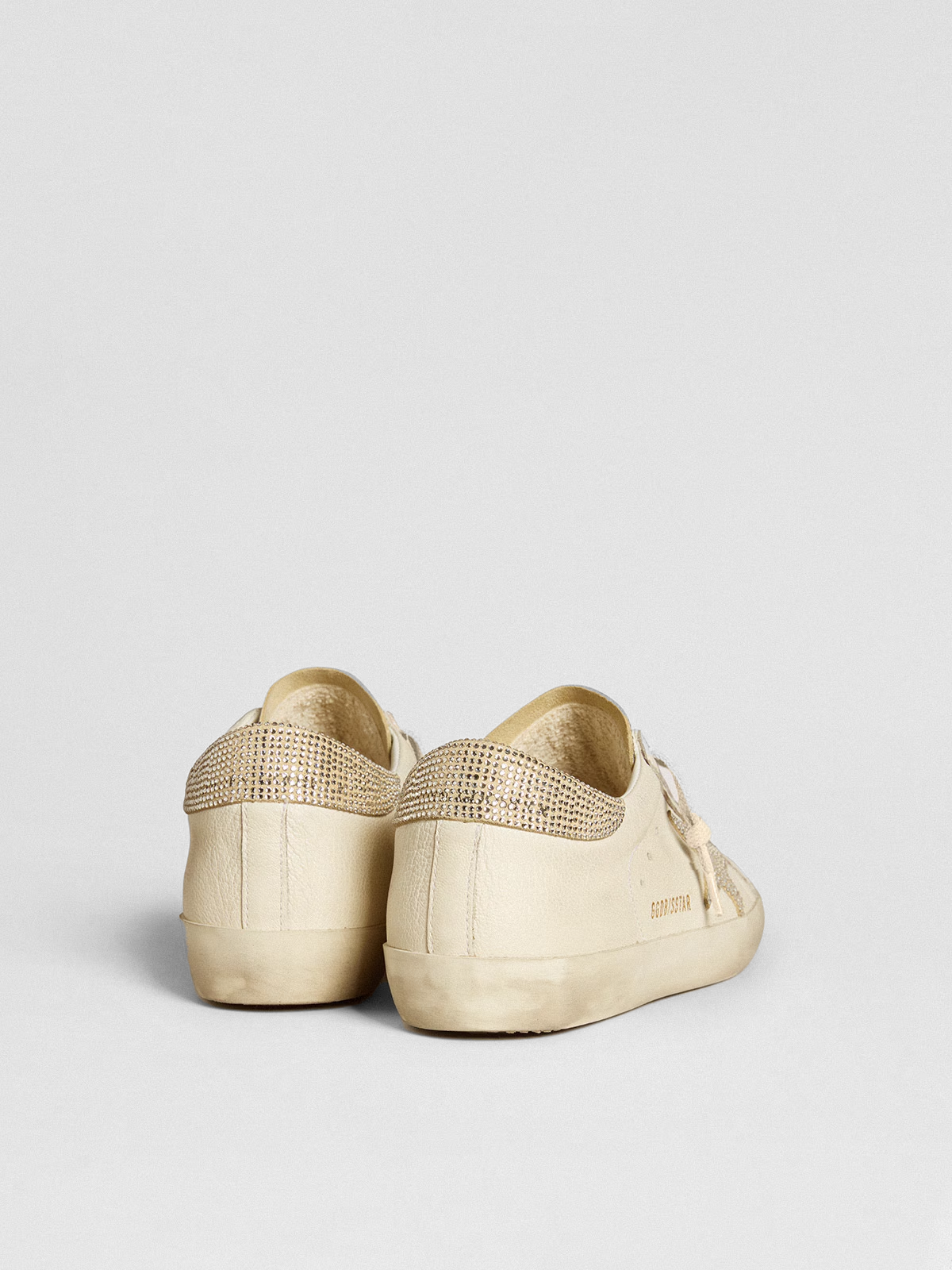 Super-Star in nappa leather with Swarovski crystal star and heel tab