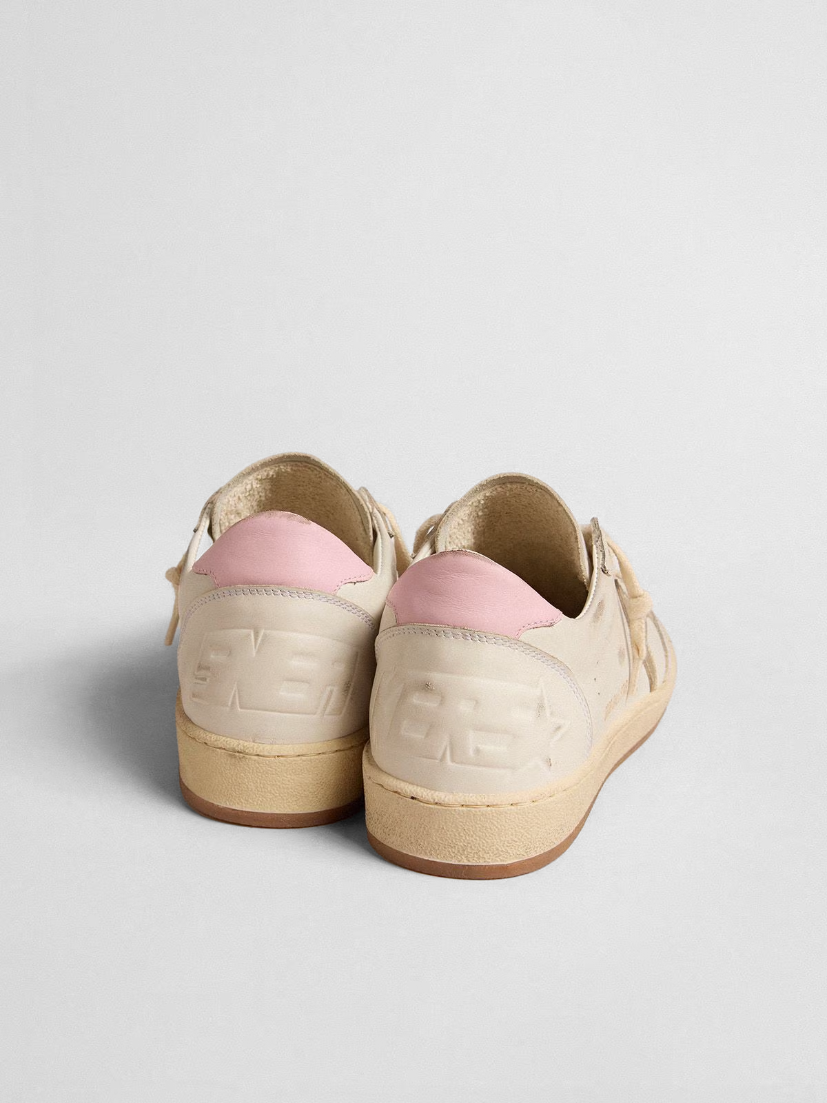 Ball Star with gold foiled leather star and pink leather heel tab