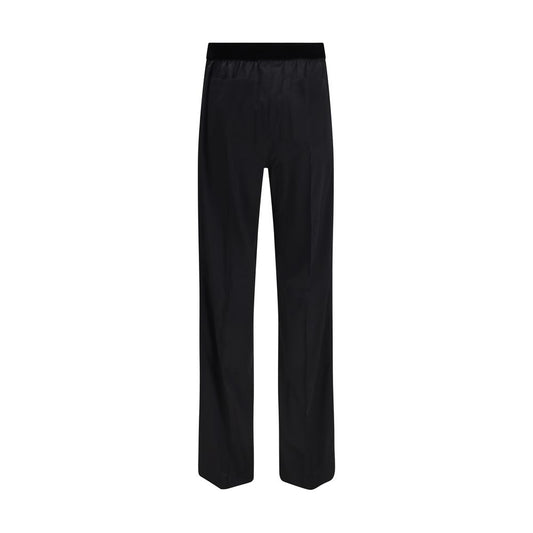 Black Silk Casual Pants