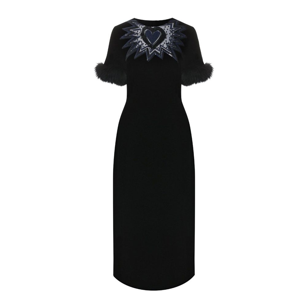 Black Viscose Cocktail Dress