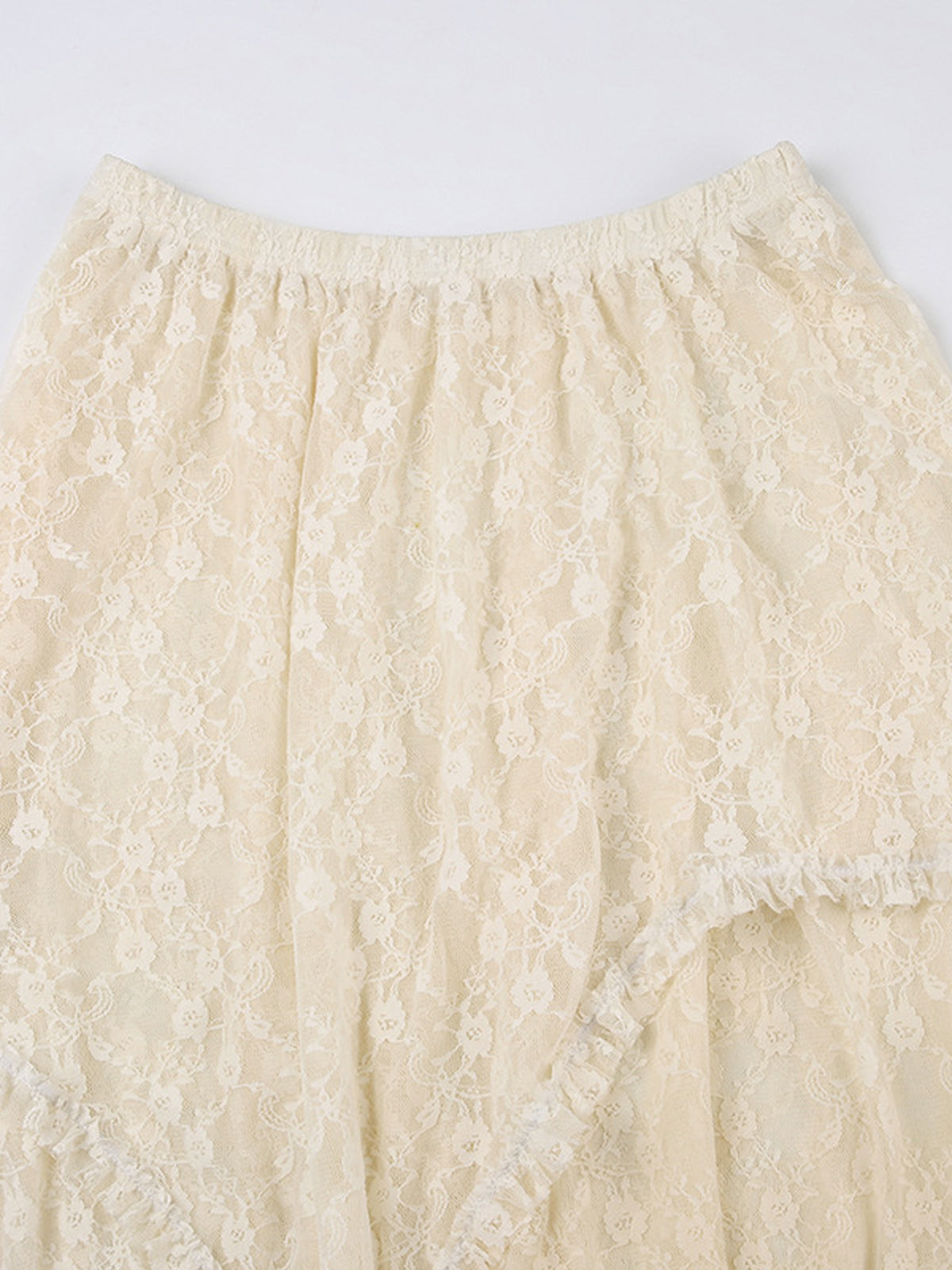 FP "80s tape" Fringe Lace Long Skirt