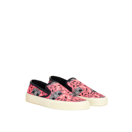 Pink Cotton Platform Sneakers