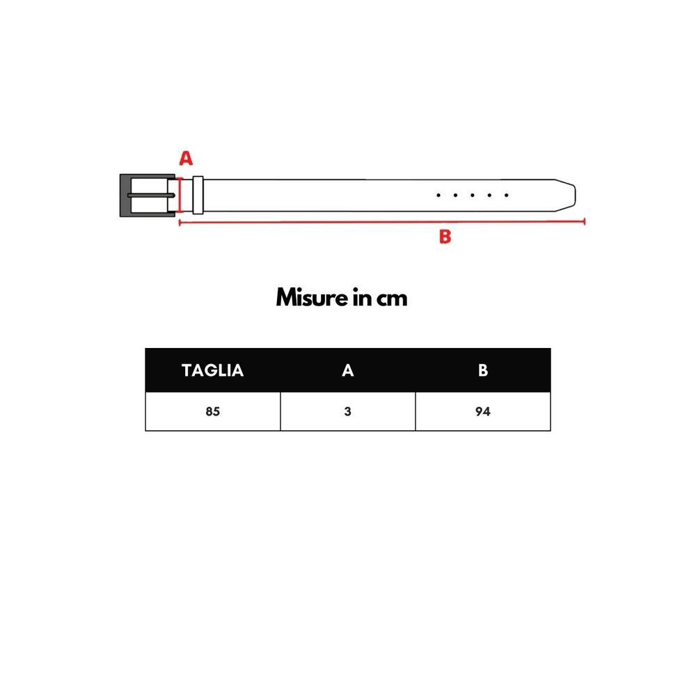 Black And White Leather Regular Belt