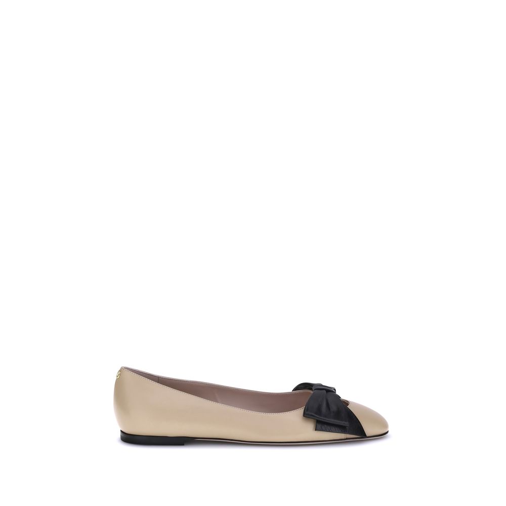 Brown Calf Leather Bos Taurus Ballet Flats