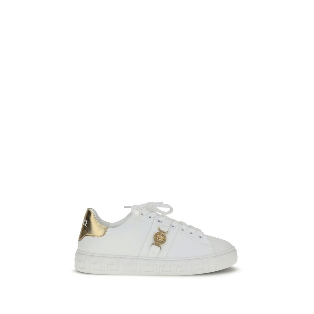 White Calf Leather Bos Taurus Low Top Sneakers