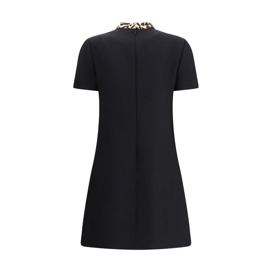 Black Fleece Wool Casual Dress