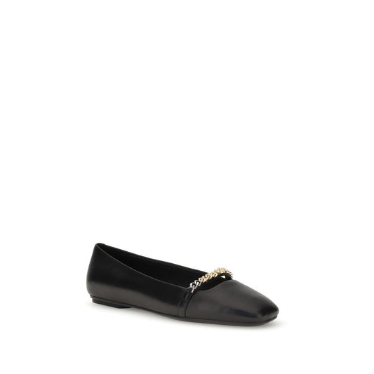 Black Calf Leather Bos Taurus Ballet Flats