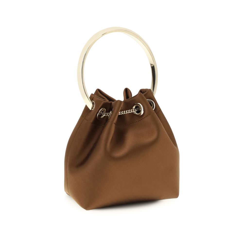 Brown Silk Backet Bag