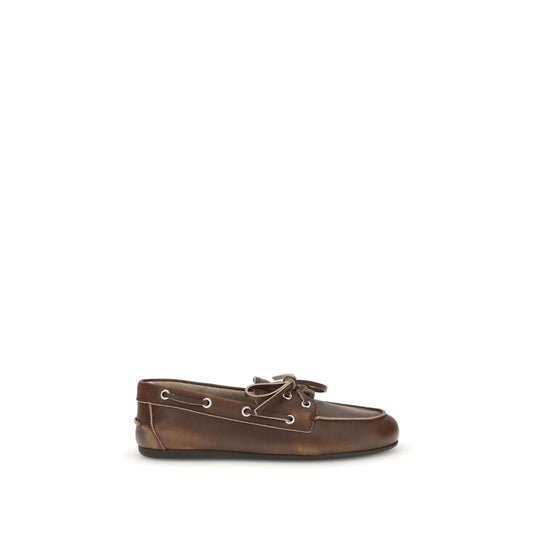 Brown Calf Leather Bos Taurus Slip-On Loafers