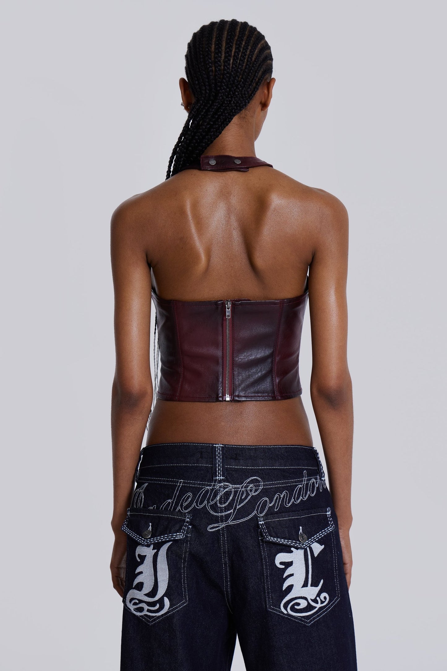 Lynx Faux Leather Corset Top and Skirt