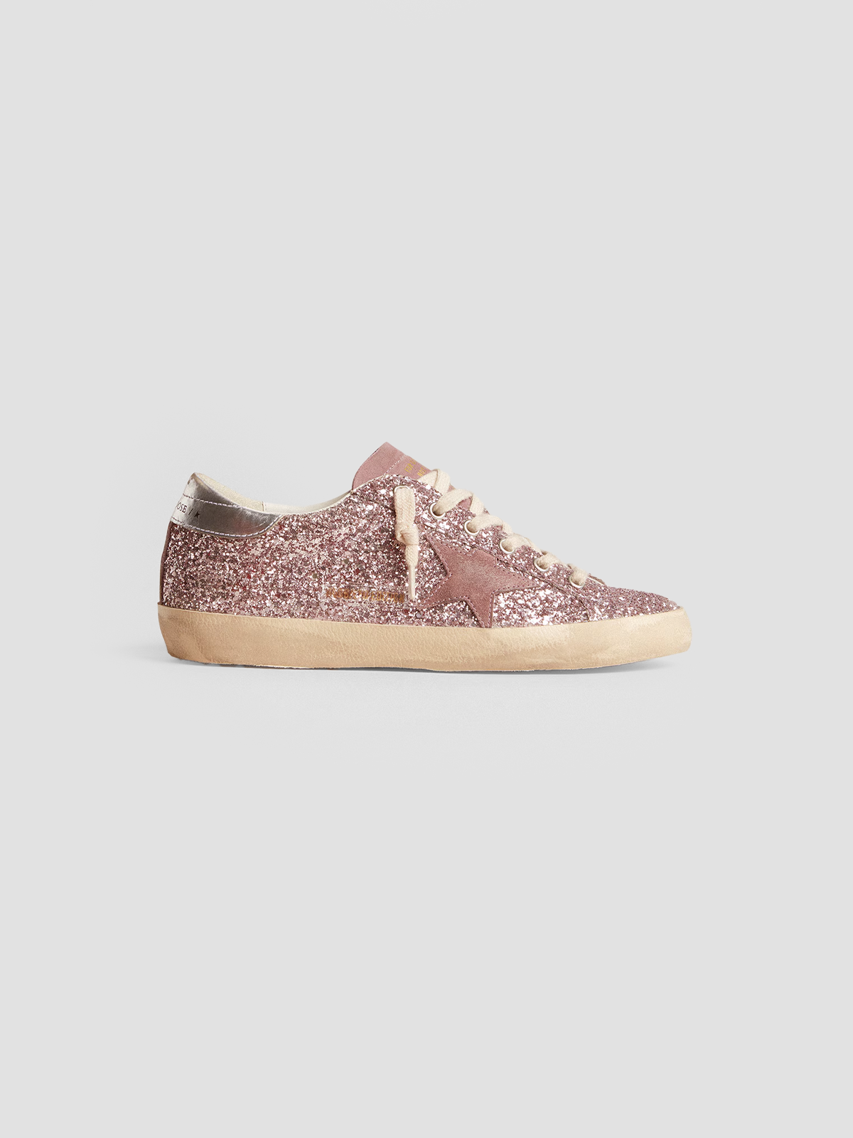 Super-Star LTD in glitter with suede star and silver heel tab