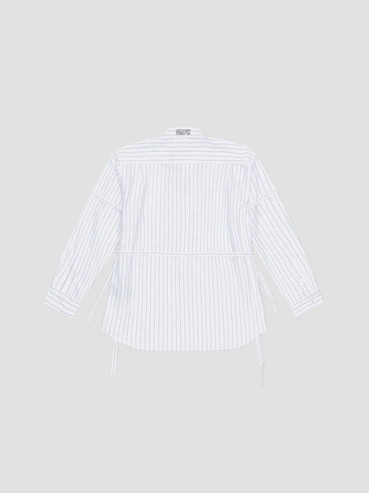 VINTAGE COLLEGE STRIPED SHIRT WHITE