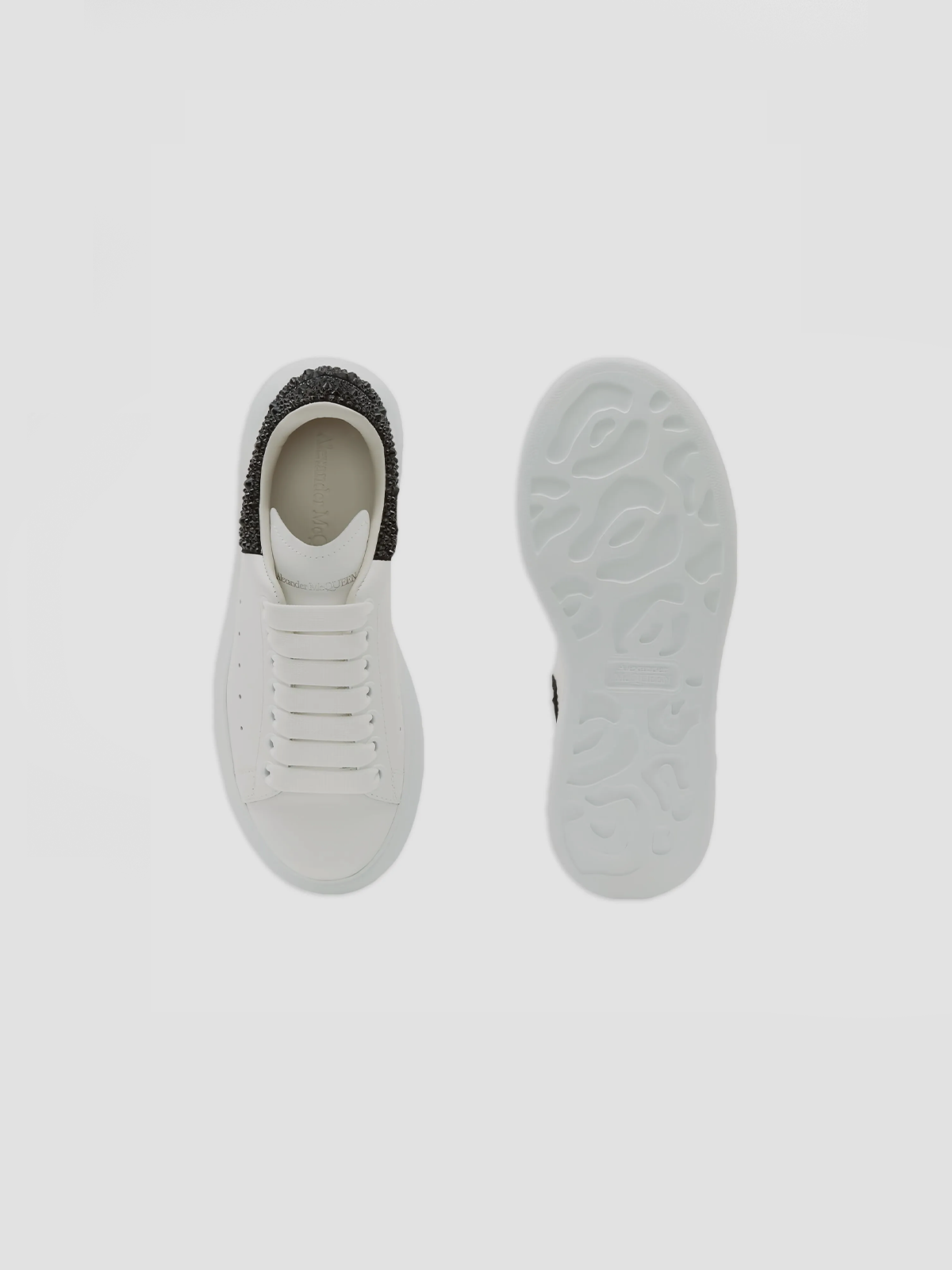 Oversize crystal-embellished platform sneakers