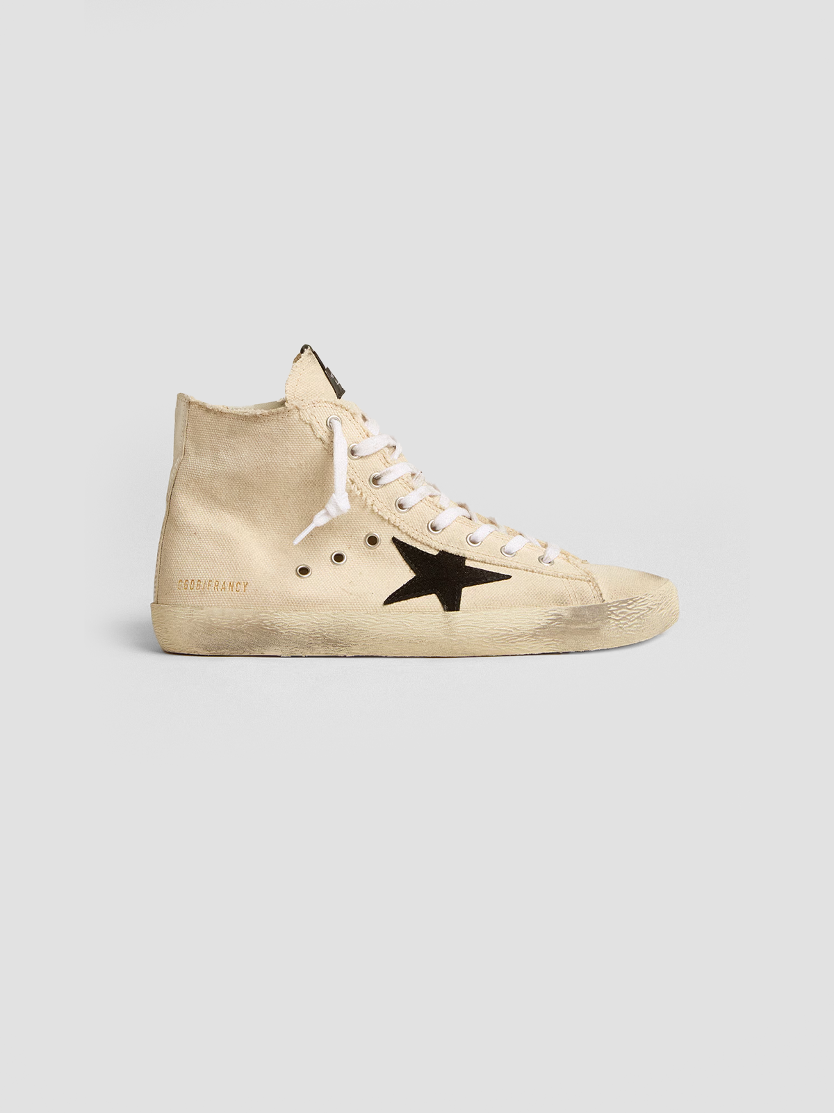 Francy Penstar in canvas with black suede star and leather heel tab