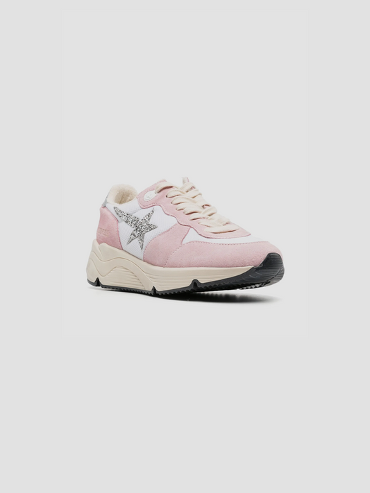 Pink Running-Sole suede sneakers