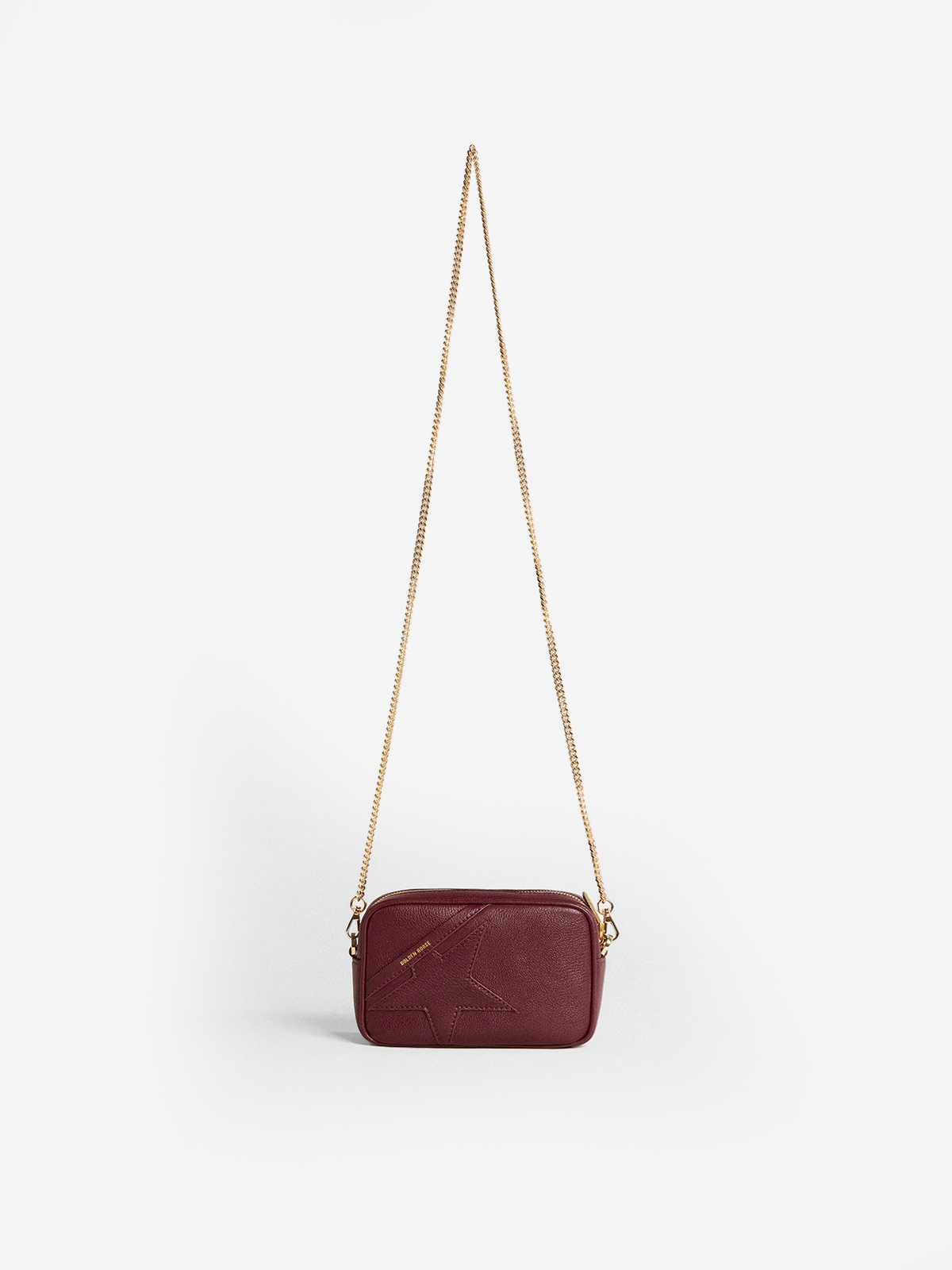 Mini Star Bag in wine-red leather with tone-on-tone star