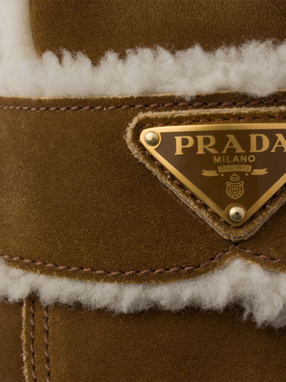 Suede and shearling slippers