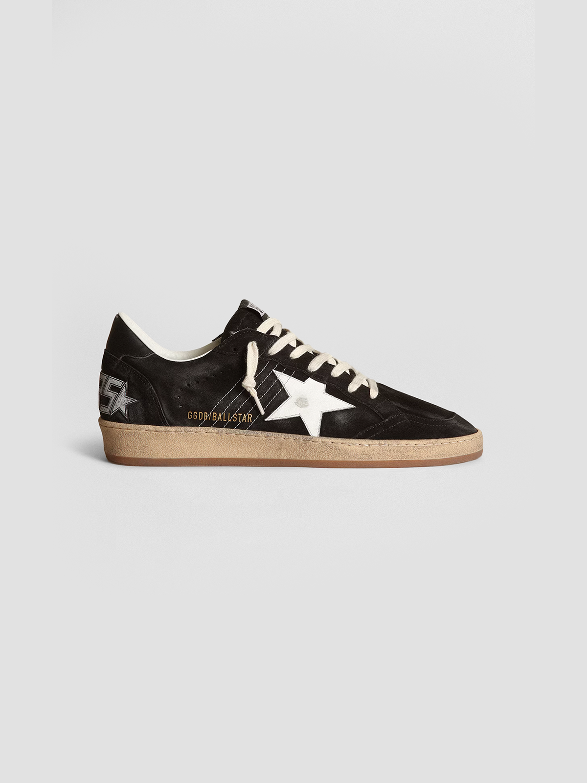 Ball Star in black suede with white leather star