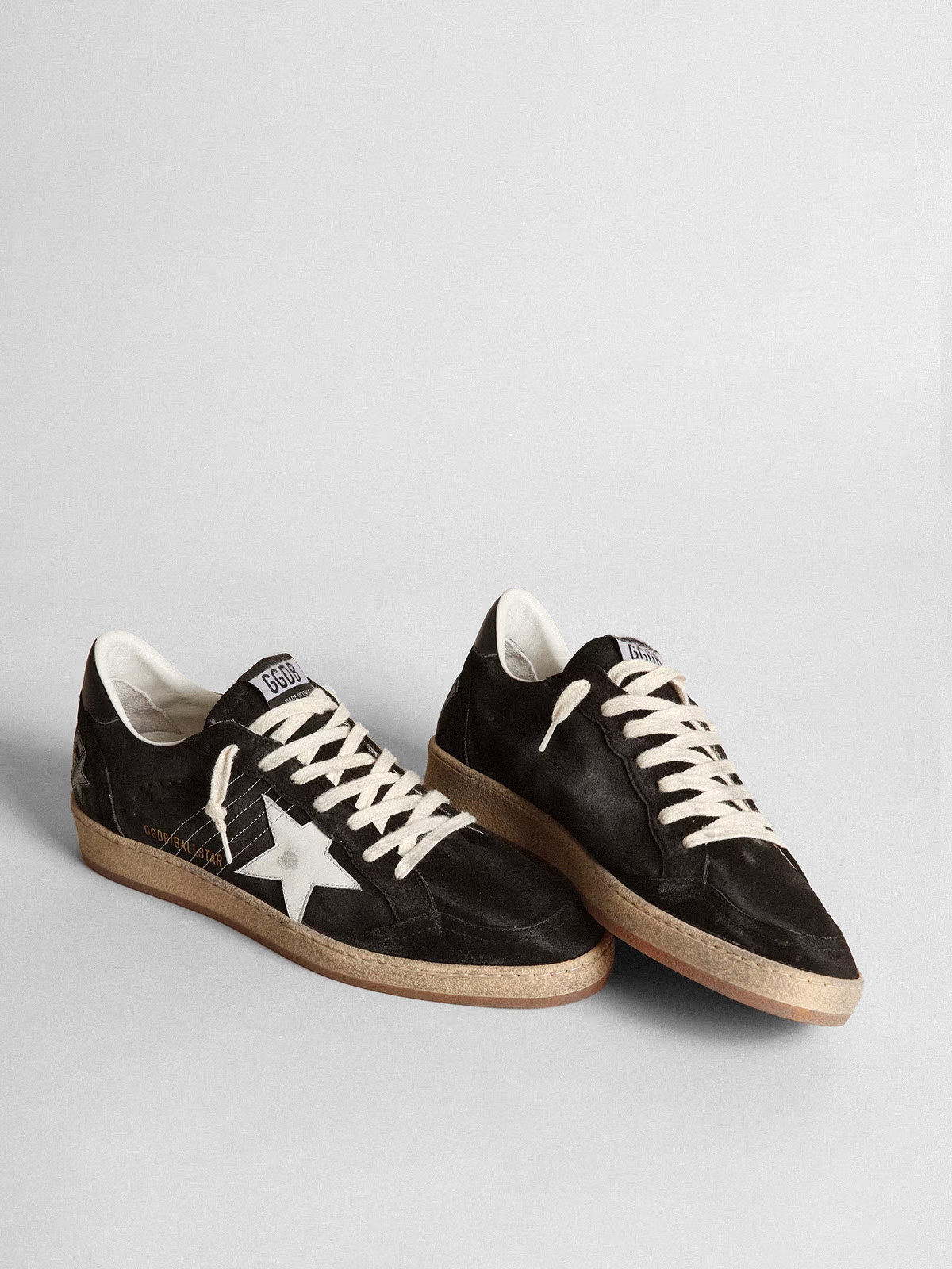 Ball Star in black suede with white leather star