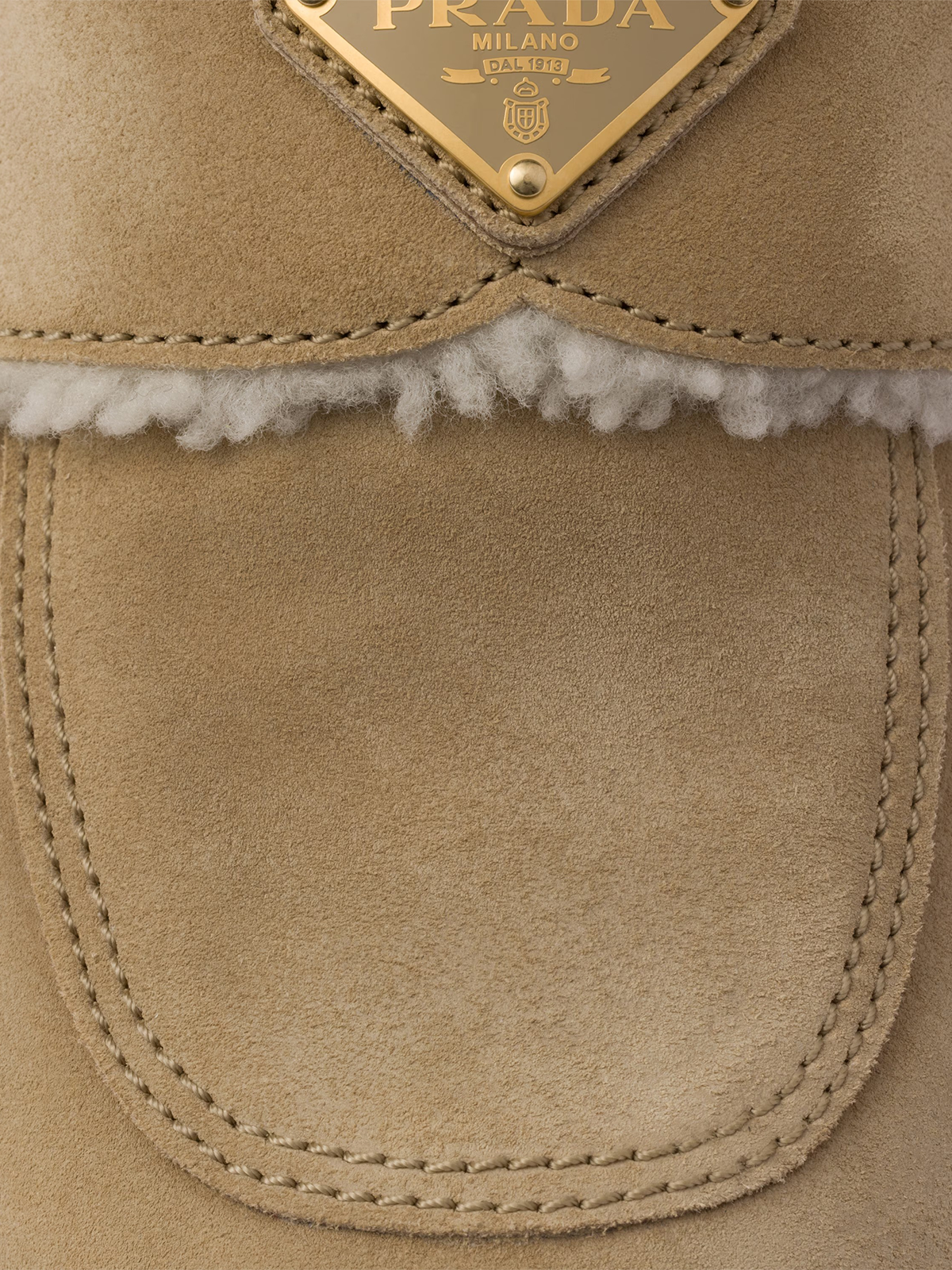 Suede and shearling slippers
